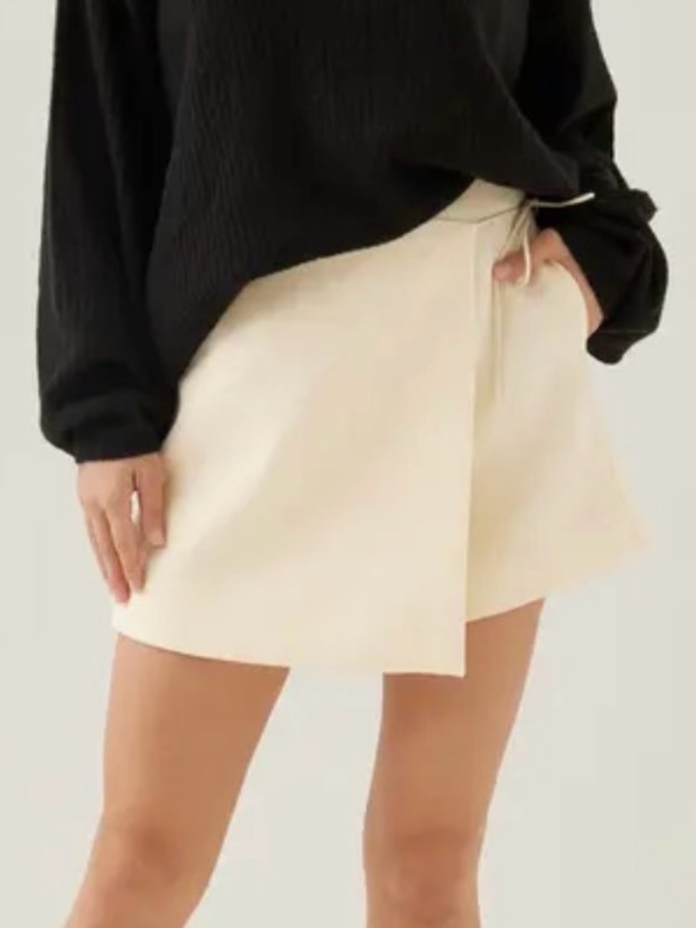 Love Bonito Ivory Tweed Skort